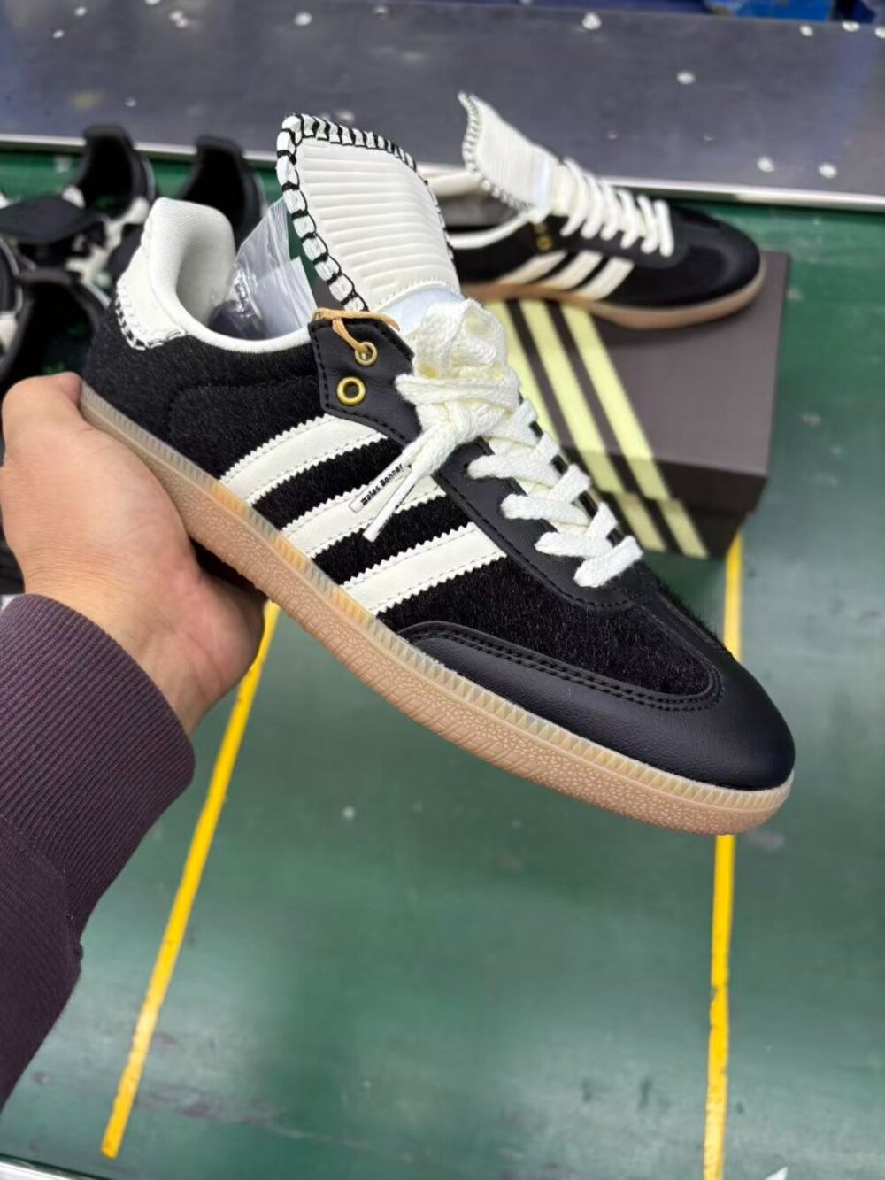 Wales Bonner x Adidas Samba Black Pony Hair Shoes
